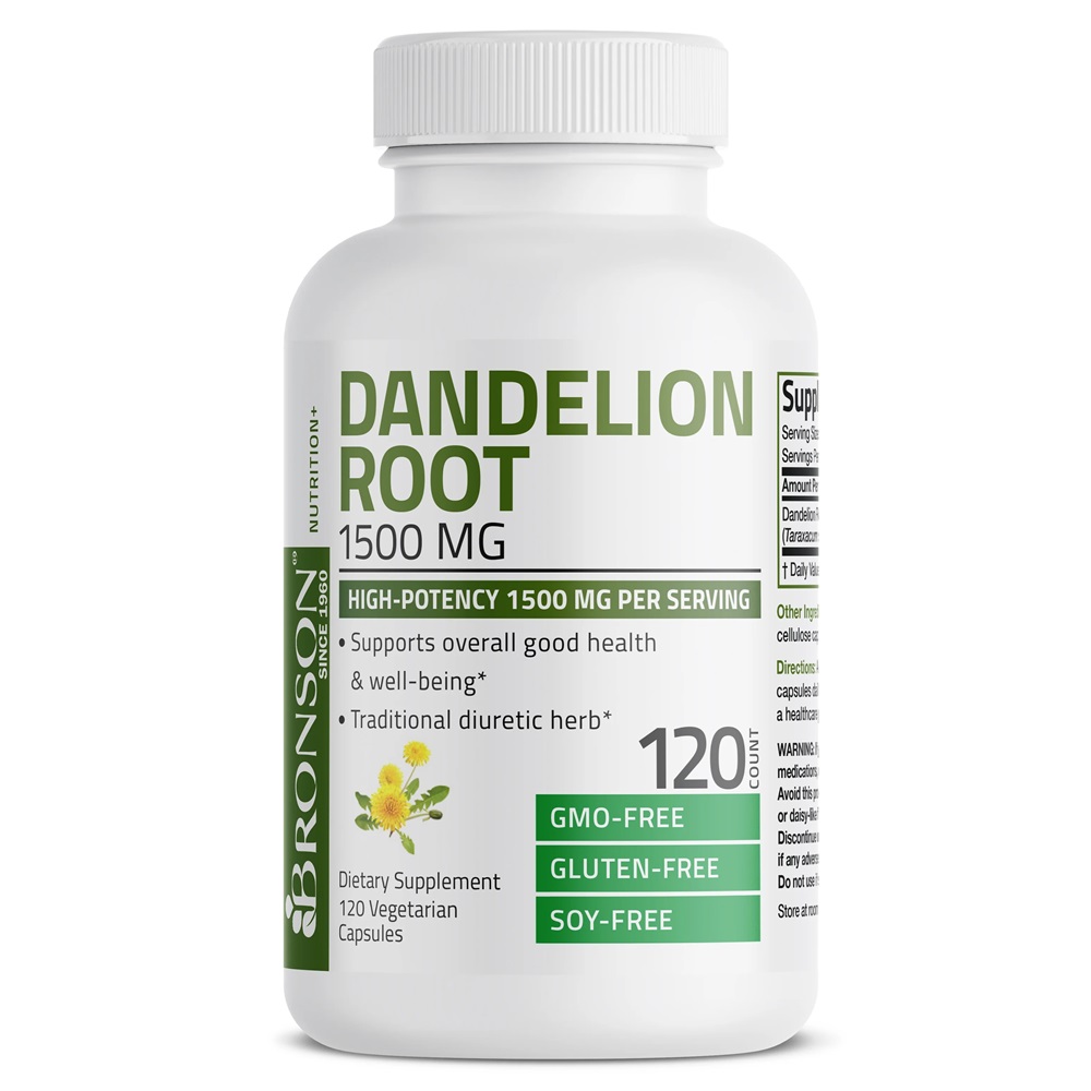 Dandelion Root, 1500 mg, 120 capsule, Bronson Laboratories : Farmacia ...