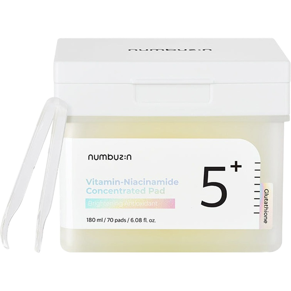 Dischete de fata cu toner, vitamine și niacinamide, 70 bucati, Numbuzin