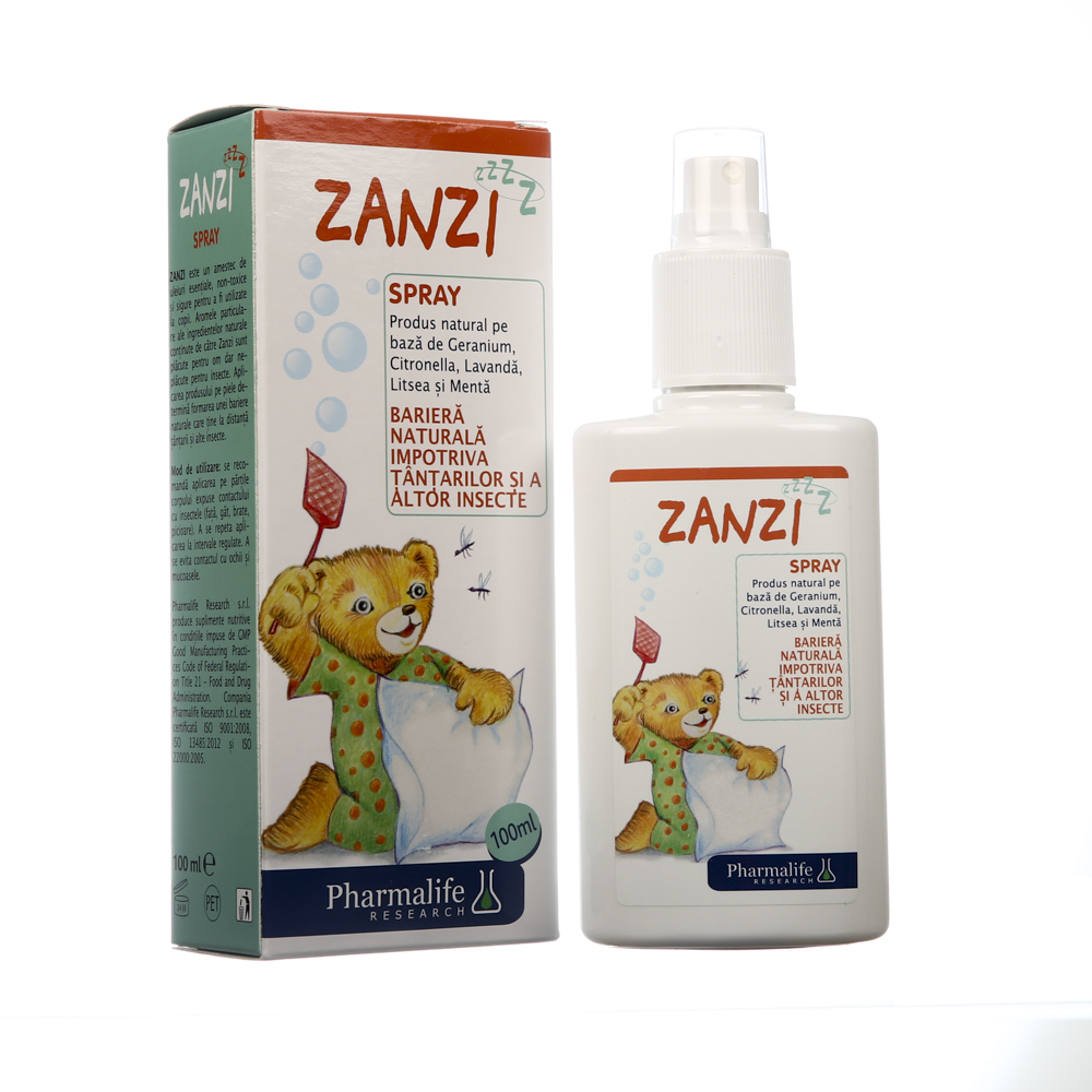 Zanzi spray anti-tantari si insecte, 100 ml, Pharmalife
