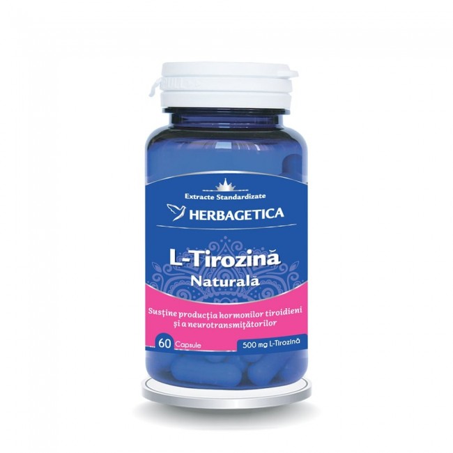 L-Tirozina Naturala, 60 capsule, Herbagetica