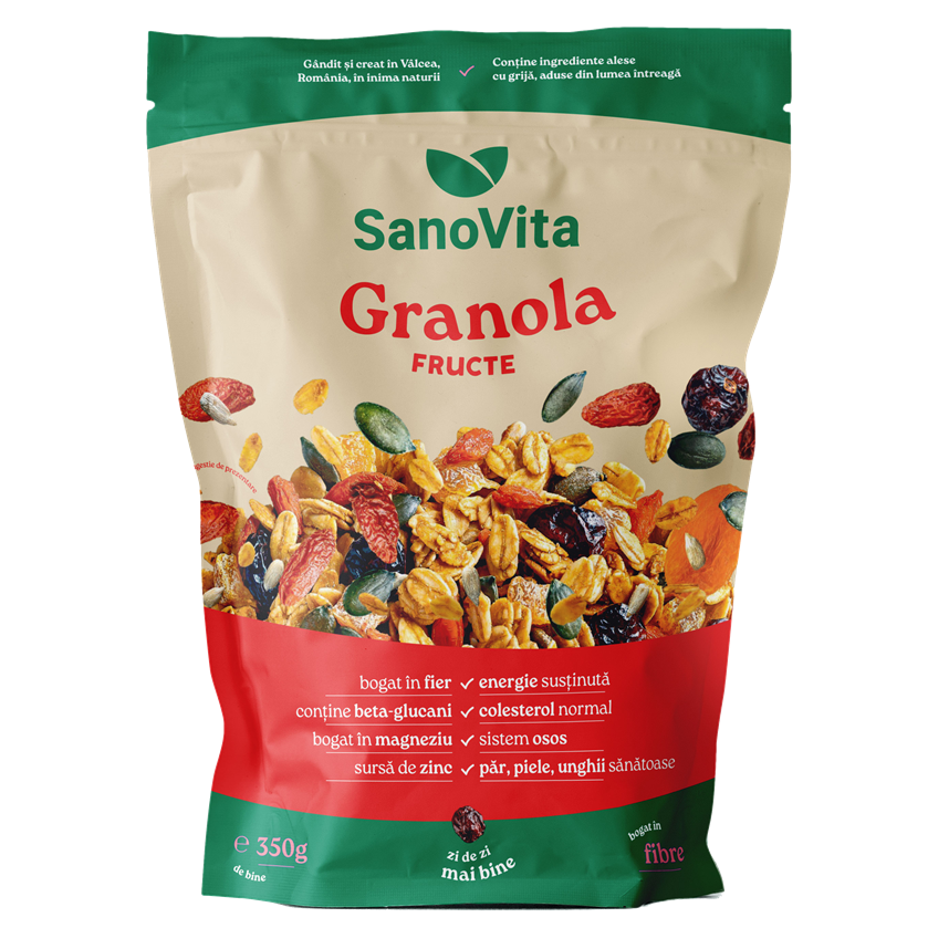 Granola cu fructe, 350 g, Sanovita