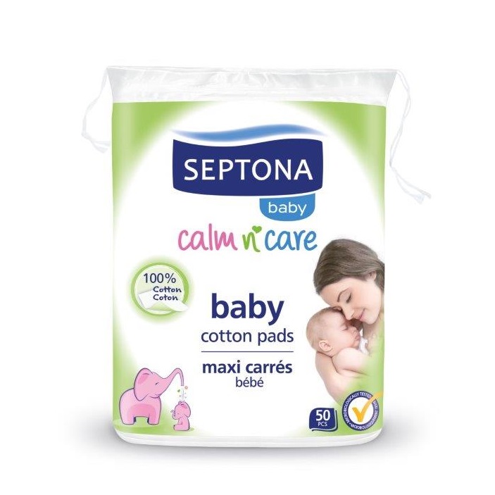 Dischete bumbac pentru copii Septona Baby, 50 bucati, Septona