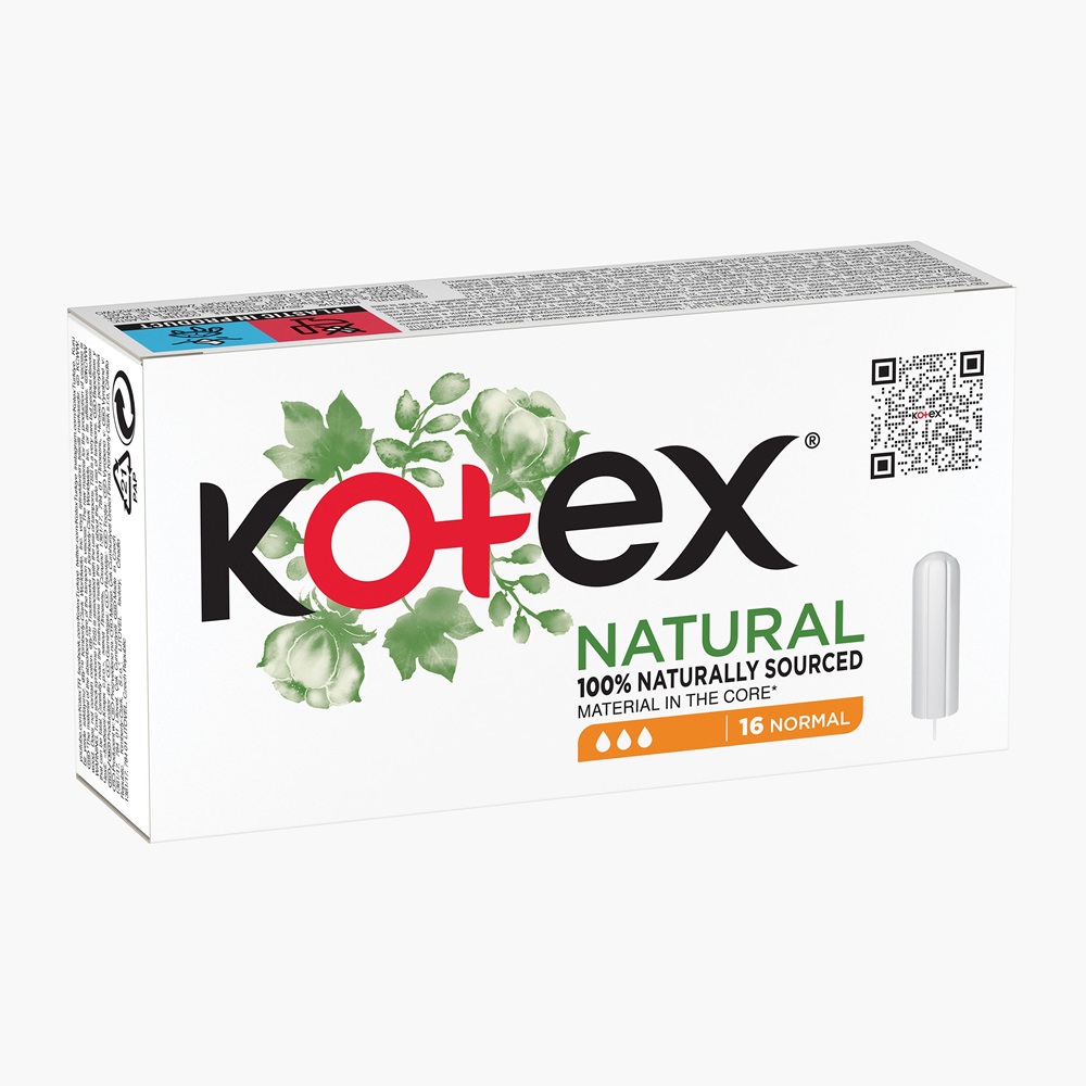 Tampoane interne Normal Natural, 16 bucati, Kotex