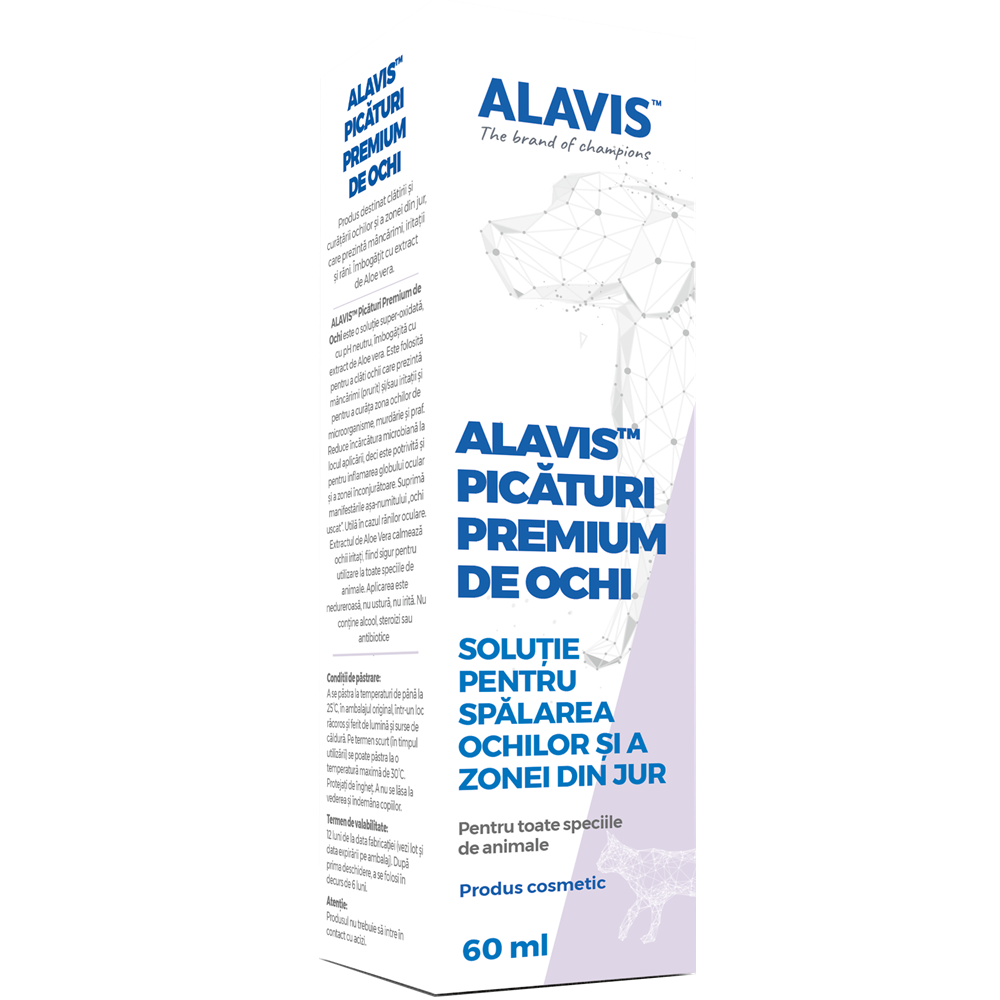 Picaturi de ochi pentru animale, 60 ml, Alavis