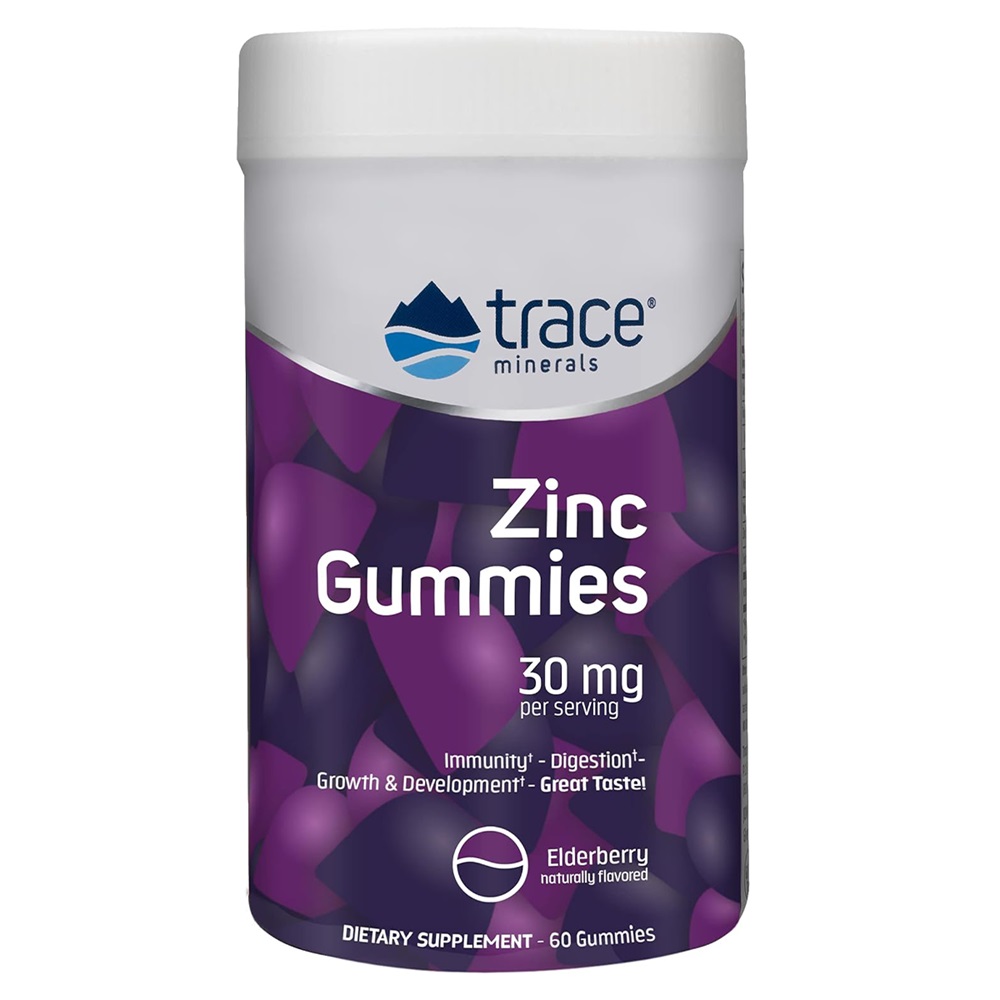 Zinc cu aroma de soc, 30 mg, 60 tablete gumate, Trace Minerals