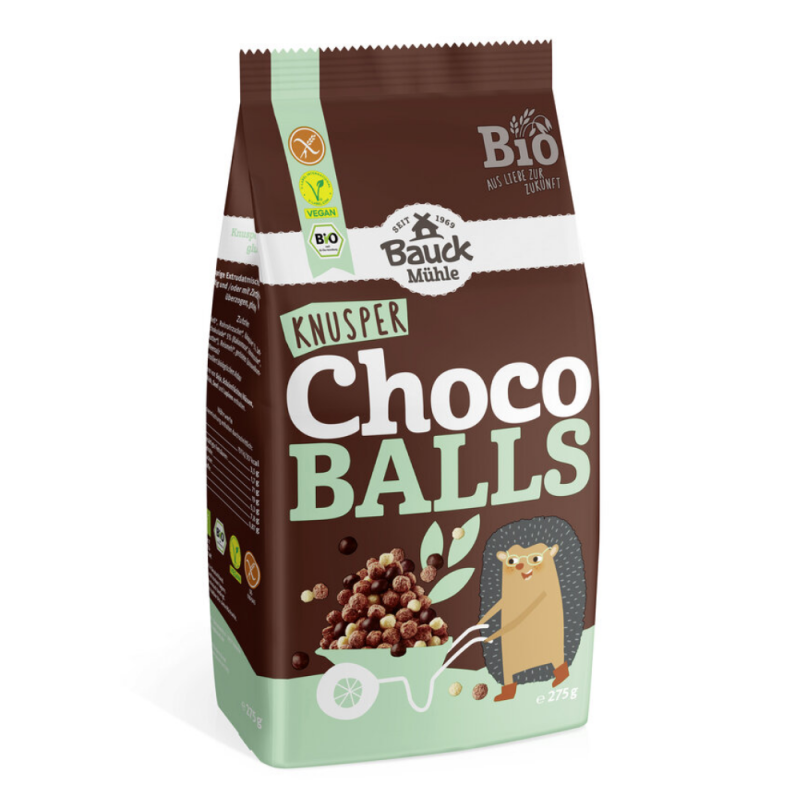 Bilute bio de cereale cu ciocolata Chooco Balls, 275 g, Bauckhof