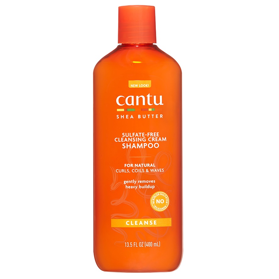 Sampon crema cu unt de shea pentru curatare profunda a parului Curls, Coils & Waves, 400 ml, Cantu