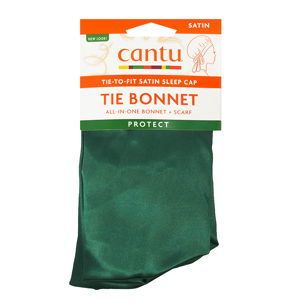 Boneta verde din satin pentru protejarea parului Protect, 1 bucata, Cantu