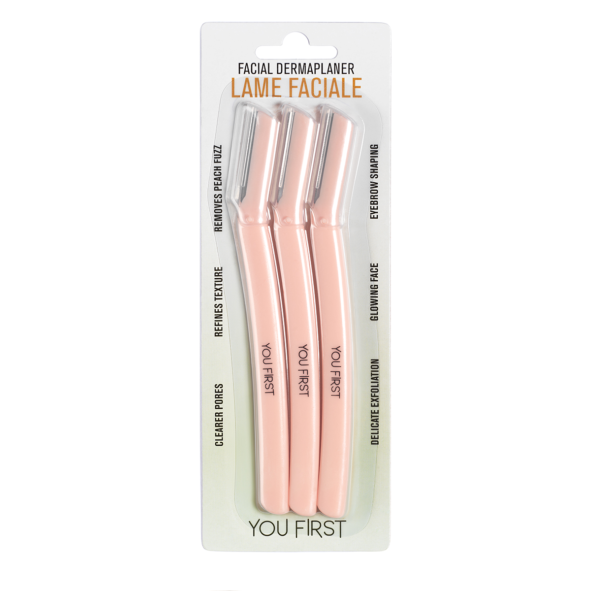 Set lame faciale trimmer pentru mustata, sprancene si puf, 3 bucati, You First