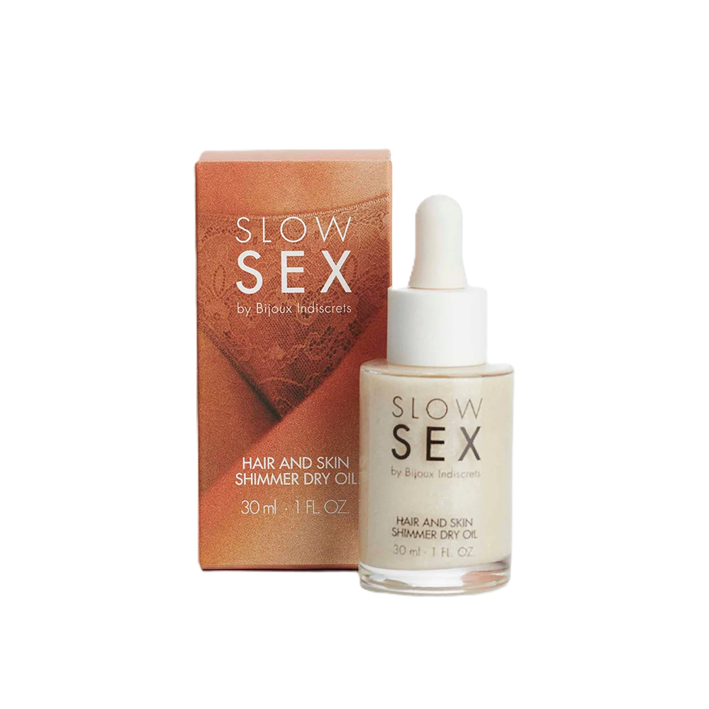 Ulei uscat de corp cu particule stralucitoare Slow Sex, 30 ml, Bijoux Indiscrets