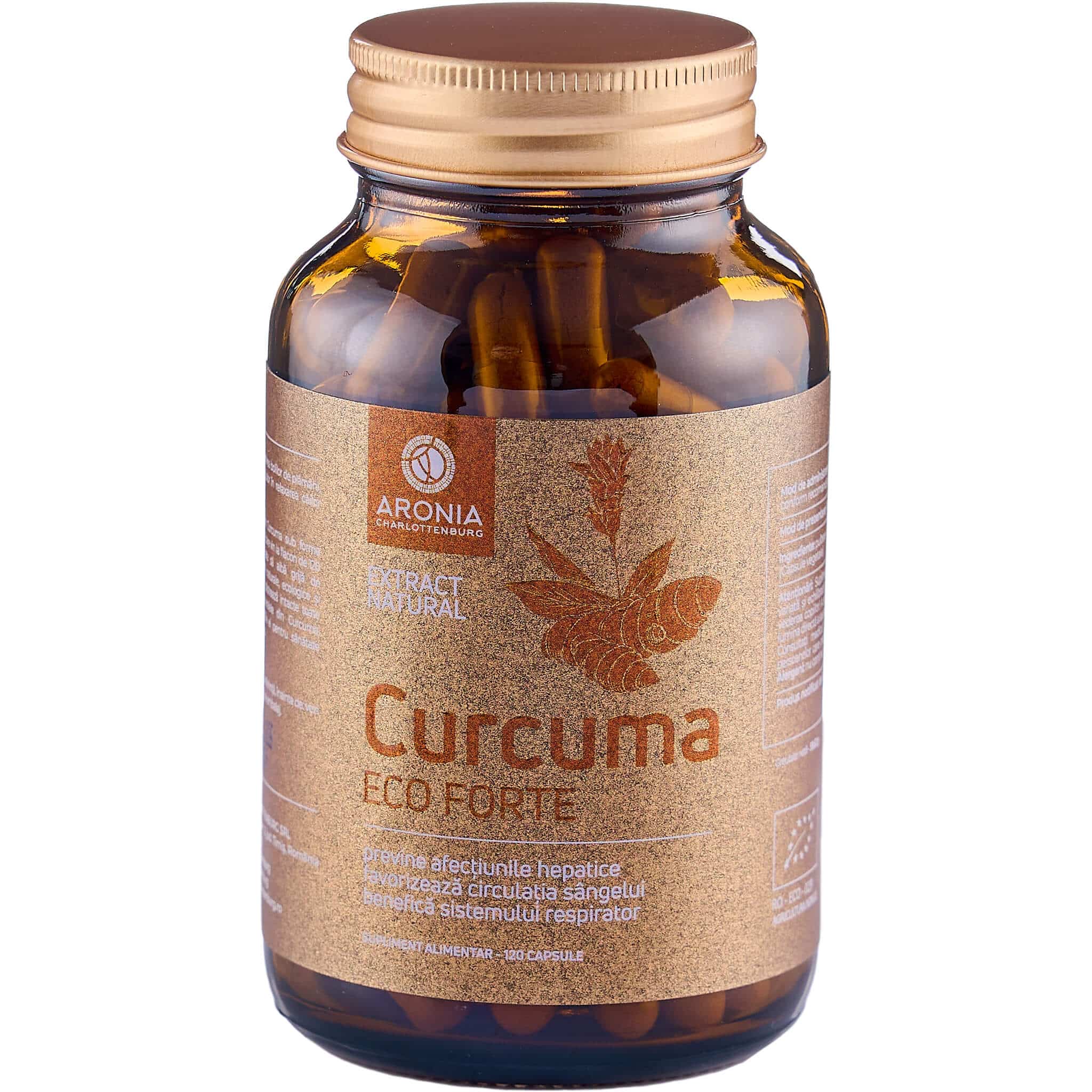 Curcuma Eco Forte extract natural, 120 capsule, Aronia Charlottenburg