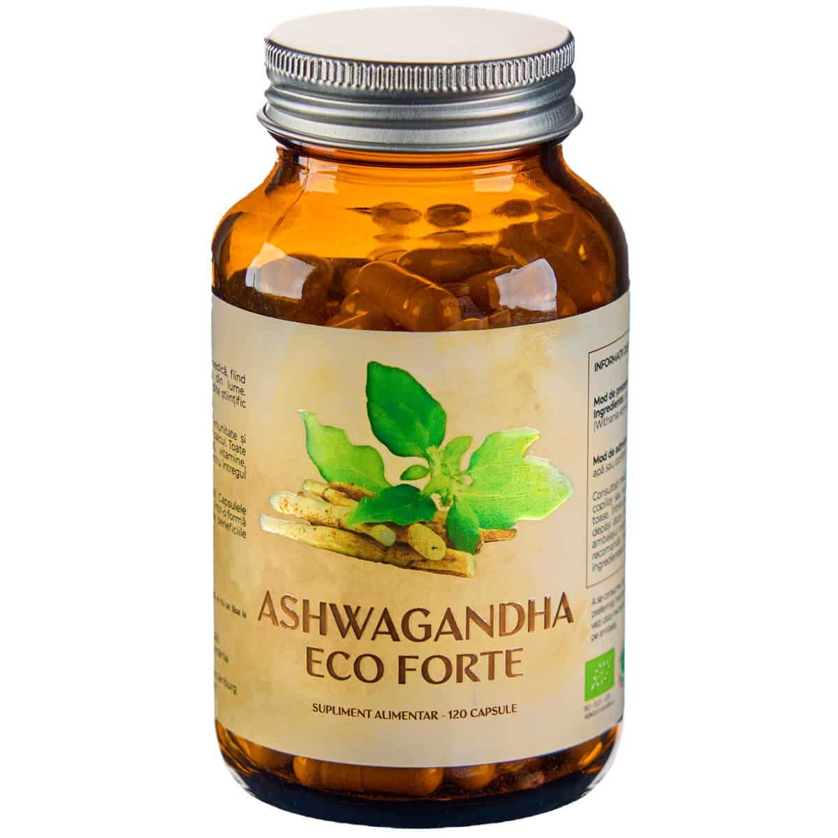 Ashwagandha Eco Forte, 120 capsule, Aronia Charlottenburg