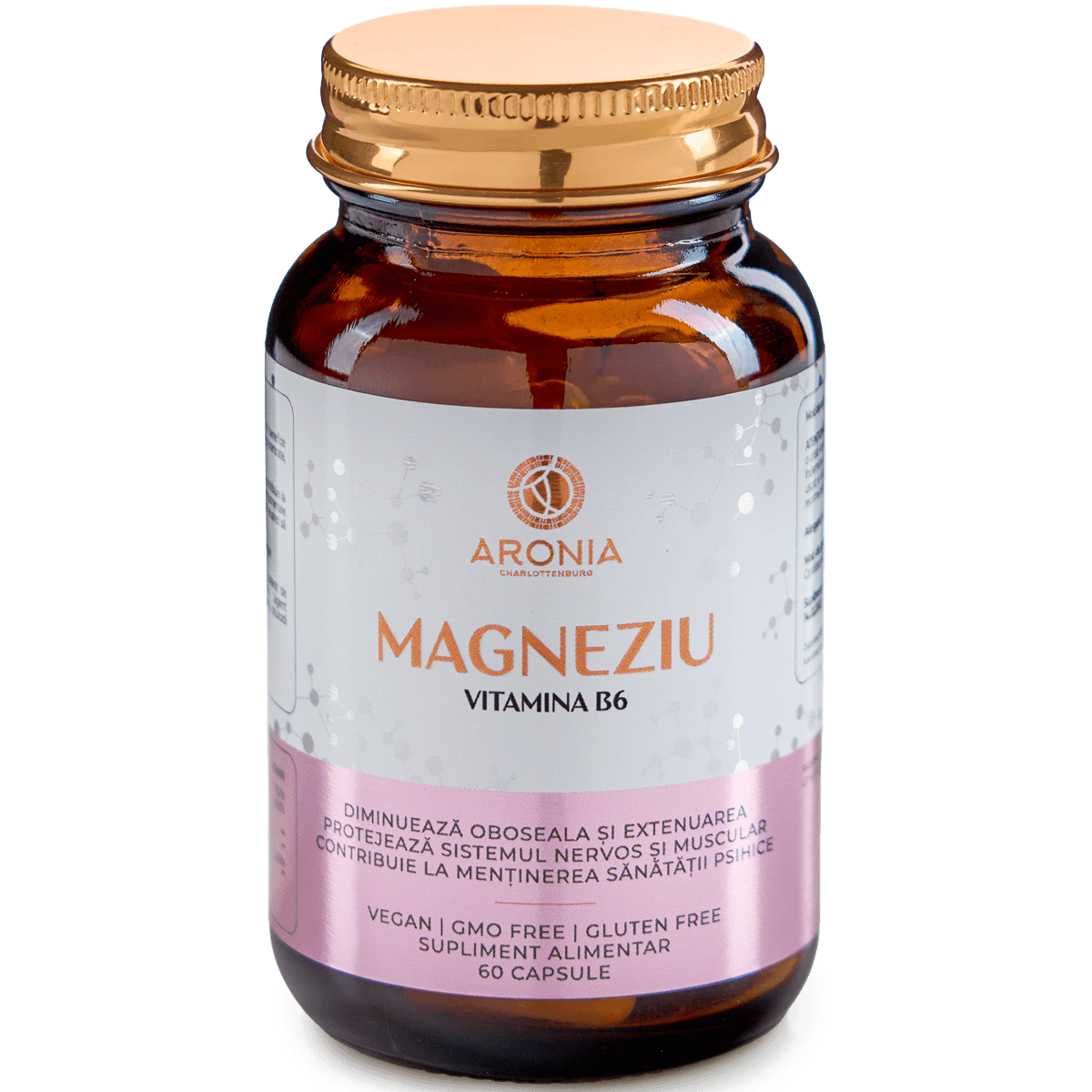 Magneziu 375mg cu Vitamina B6, 60 capsule, Aronia Charlottenburg