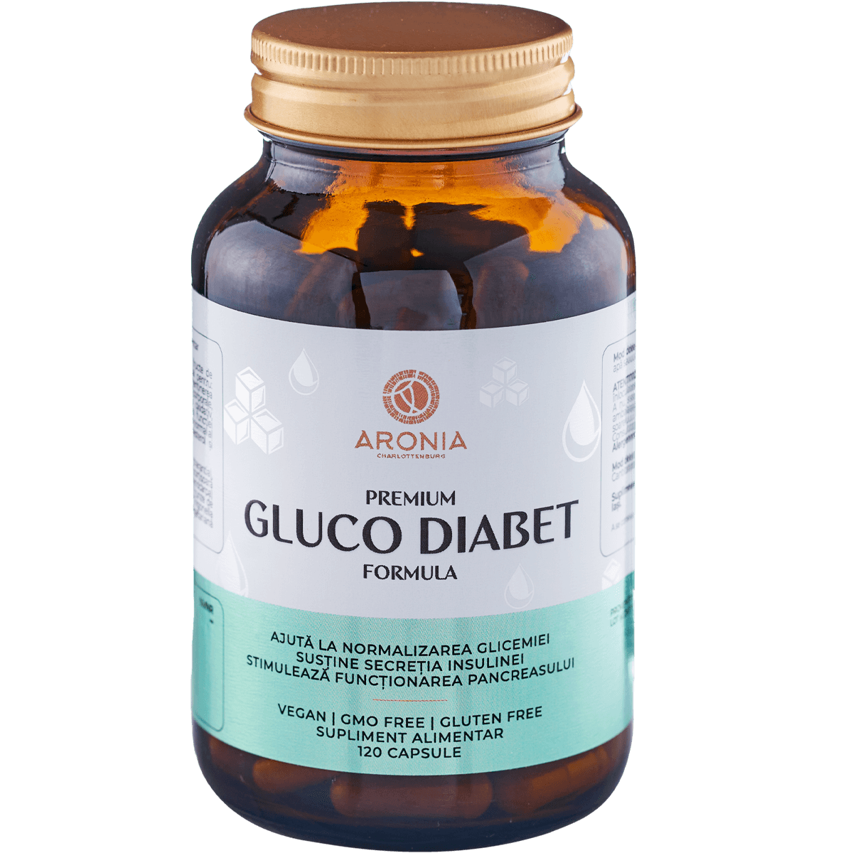 Premium Gluco-Diabet Formula, 120 capsule, Aronia Charlottenburg