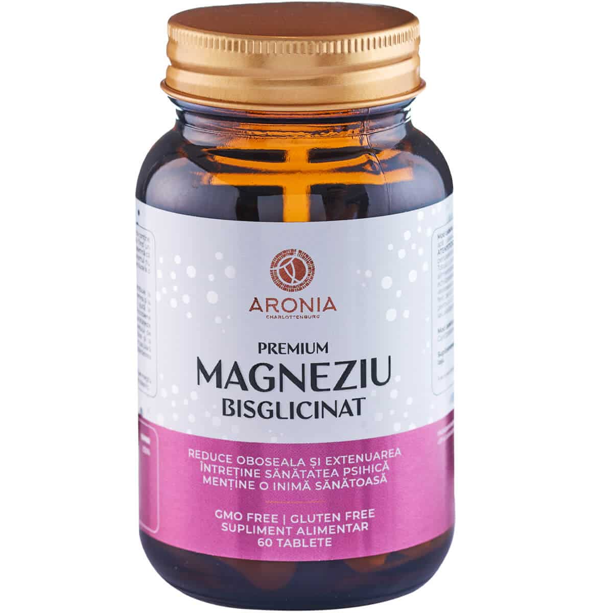 Premium Magneziu Bisglicinat, 60 tablete, Aronia Charlottenburg