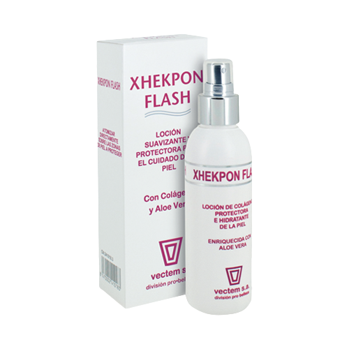 Lotiune decongestionanta cu colagen si aloe vera Xhekpon Flash, 150 ml, Vectem