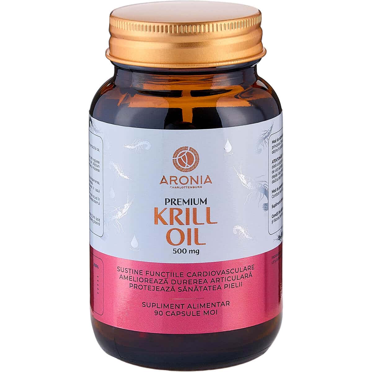 Premium Krill Oil, 500mg, 90 capsule moi, Aronia Charlottenburg