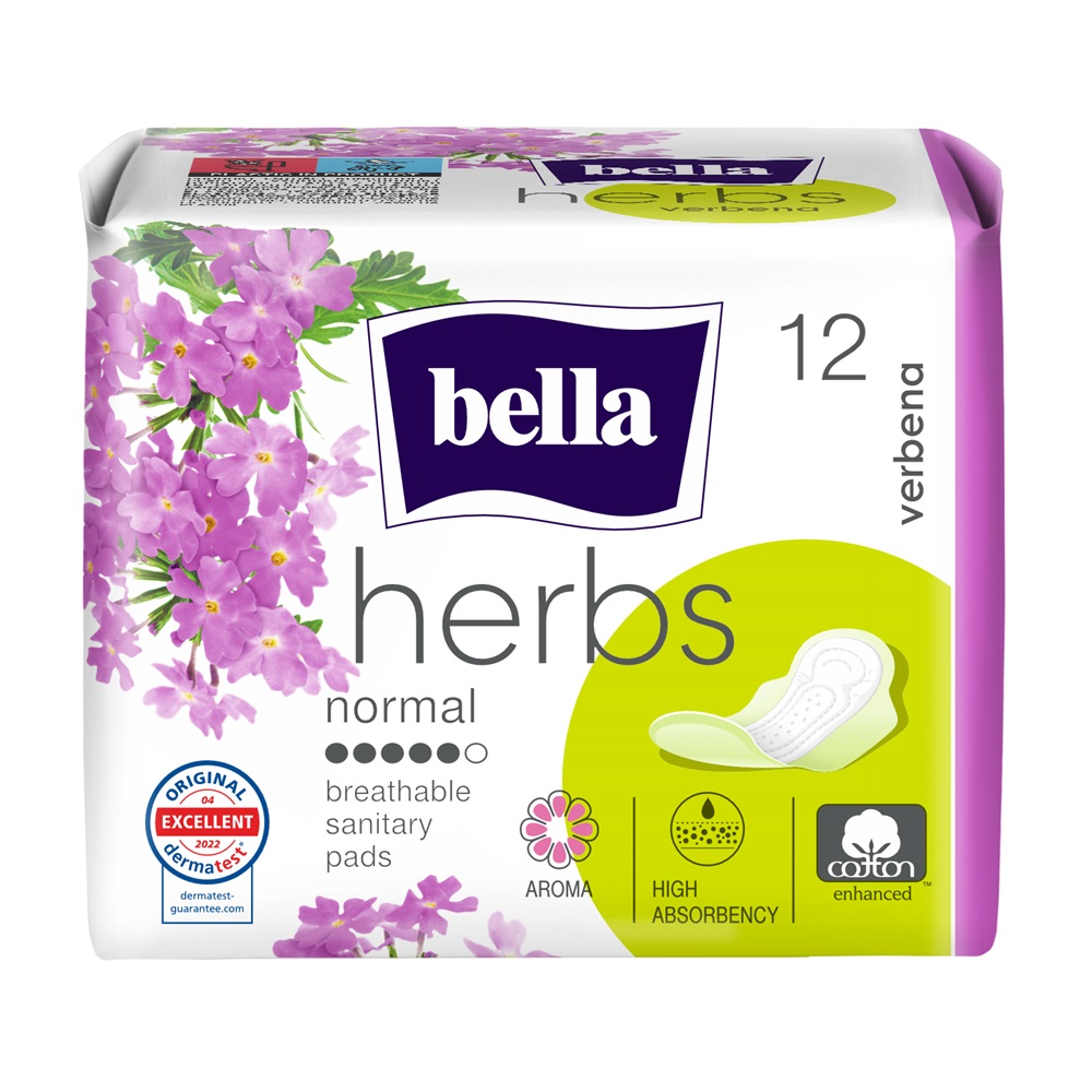 Absorbante igienice cu verbena Herbs Verbena, 12 bucati, Bella