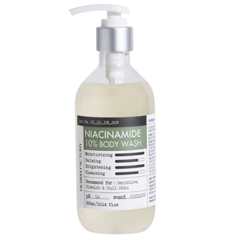 Gel de dus cu niacinamide 10%, 300 ml, Derma Factory