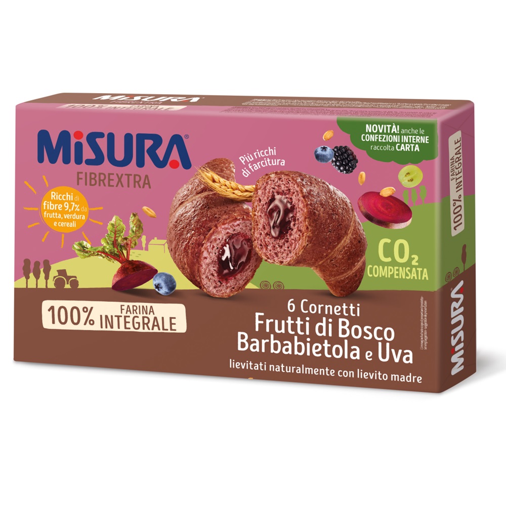 Croissant  integral cu fructe de padure, sfecla si struguri, 308 g, Misura