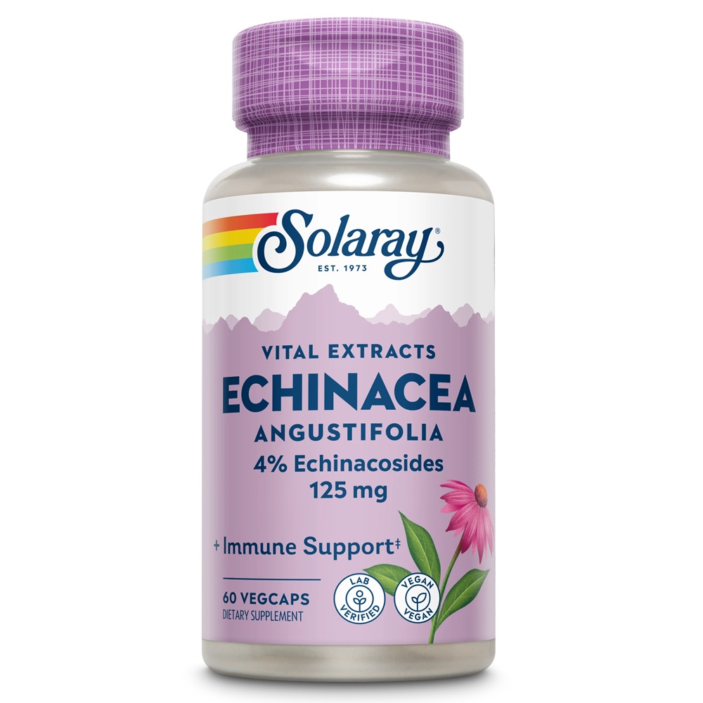 Echinacea Angustifolia 125 mg Solaray, 60 capsule vegetale, Secom