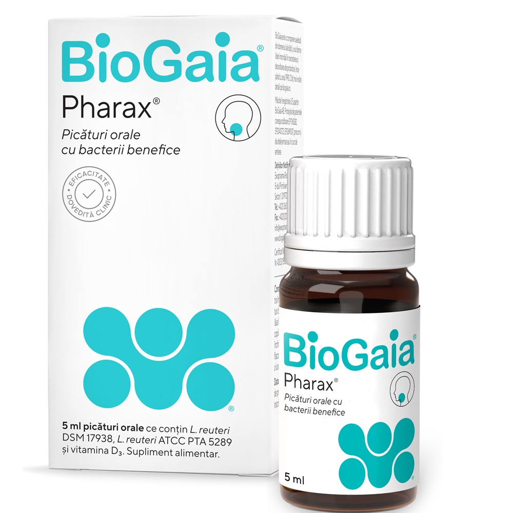 Picaturi orale  probiotic Pharax D3 BioGaia, 5 ml, Ewopharma