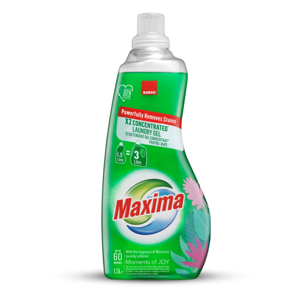 Detergent gel de rufe concentrate Maxima Joy, 1500 ml, Sano