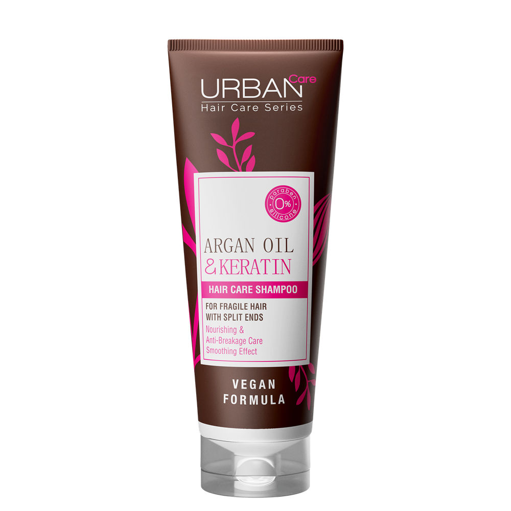 Sampon pentru par fragil cu ulei de Argan si Keratina, 250 ml, Urban Care