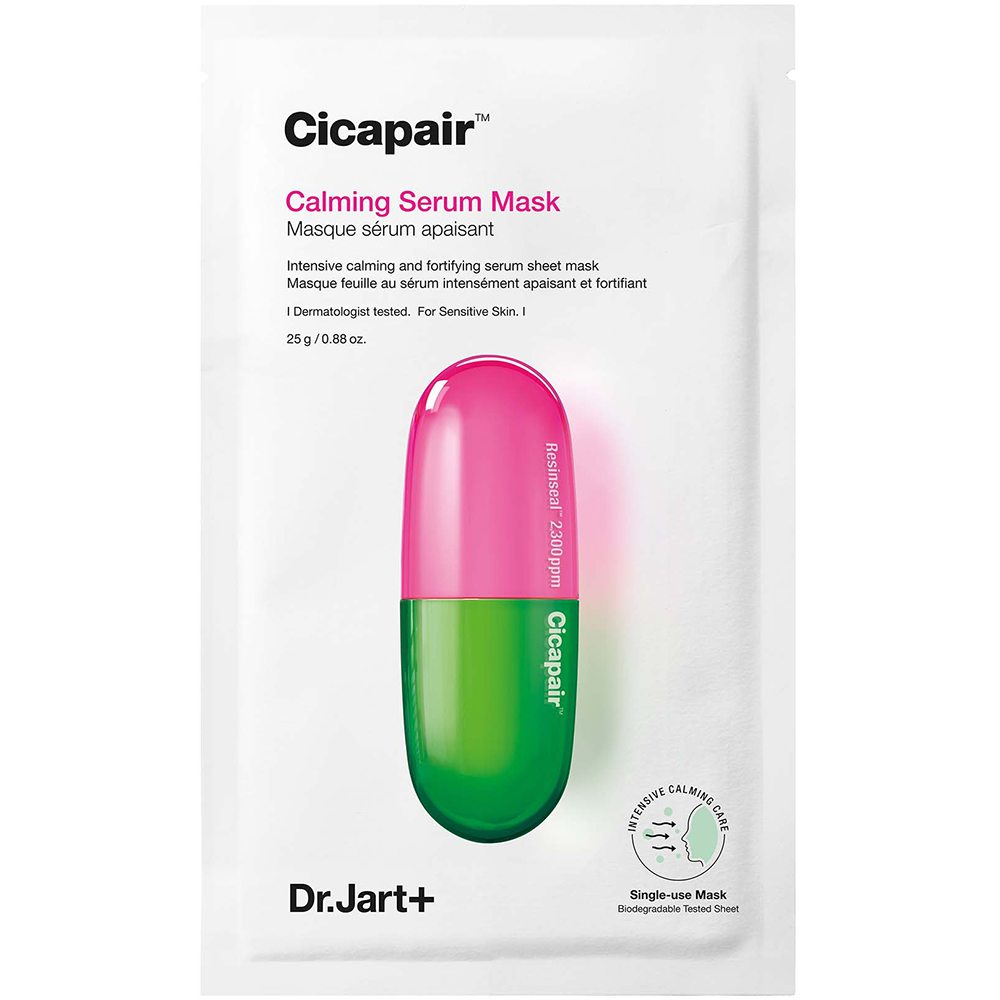 Masca de fata tip servetel cu efect calmant Cicapair Calming Serum Mask, 25 g, Dr Jart