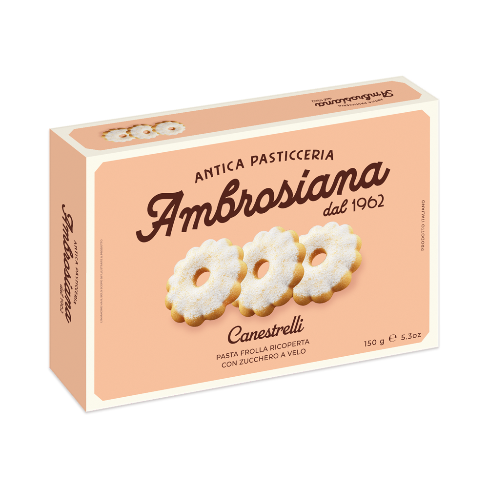 Biscuiti cu zahar pudra Canestrelli, 140 g, Ambrosiana