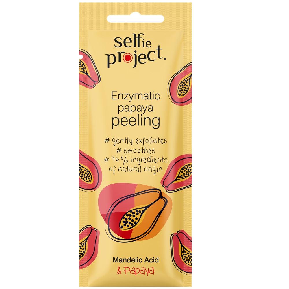 Masca de fata exfolianta cu enzime de Papaya, 8 ml, Selfie Project