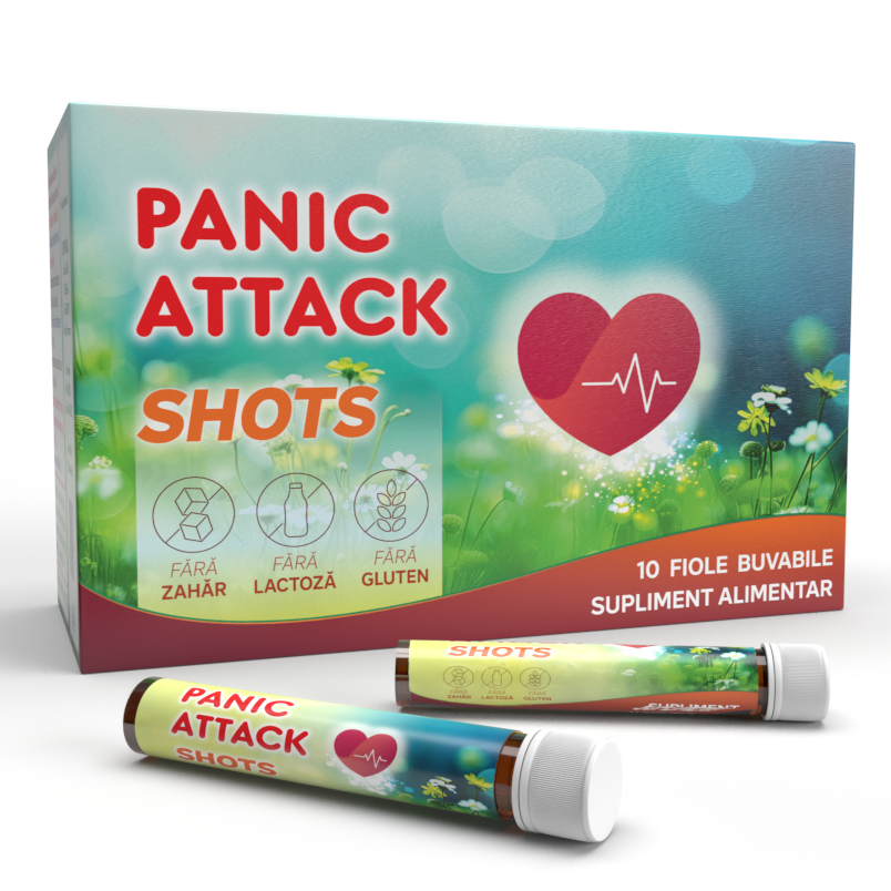 Panic Attack Shots, 10 fiole buvabile, Justin Pharma