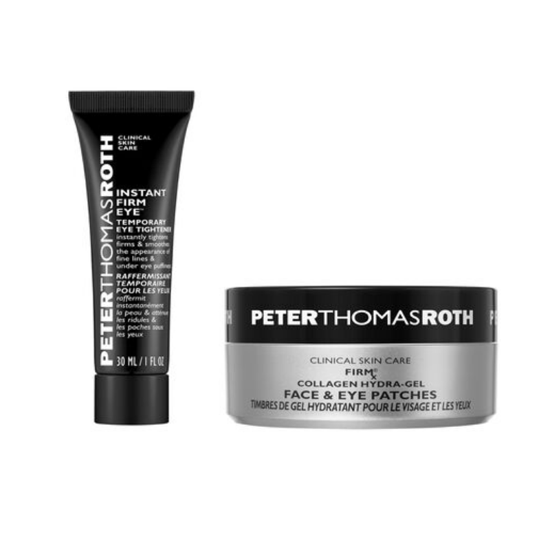 Set tratament pentru ochi Instant Firmx Eye, 30 ml + patchuri pentru ochi Collagen Hydra-Gel Firmx, 90 bucati, Peter Thomas Roth