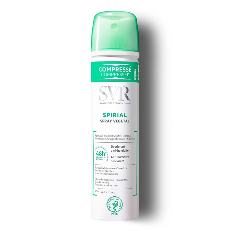 Spray vegetal antiperspirant Spirial, 75 ml, Svr