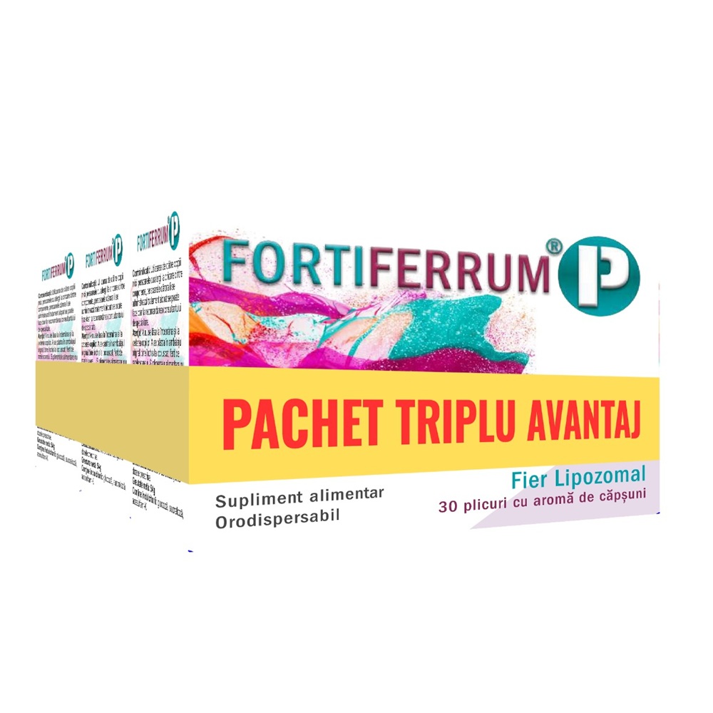 Pachet Fortiferrum P 3x30 plicuri, Esvida Pharma