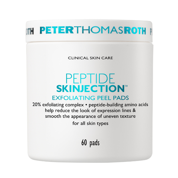 Dischete exfoliante pentru fata Peptide Skinjection Exfoliating, 60 bucati, Peter Thomas Roth