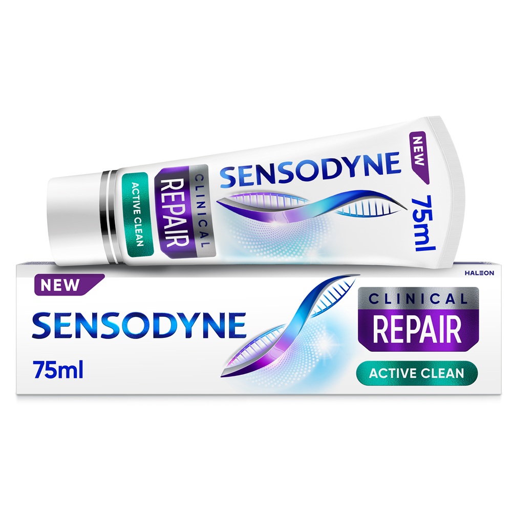 Pasta de dinti pentru sensibilitate dentara Clinical Repair Active Clean, 75 ml, Sensodyne