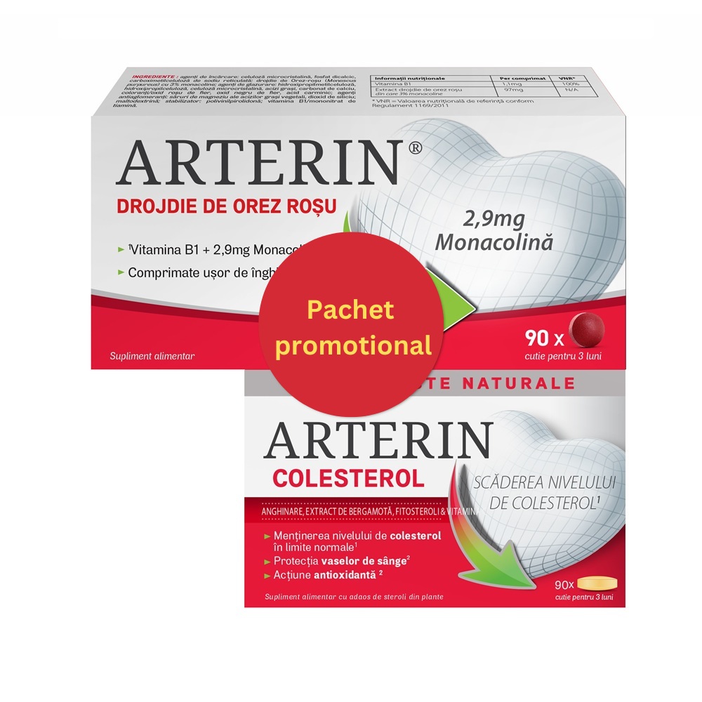 Pachet Arterin Colesterol, 90 comprimate+Arterin, 90 comprimate, Perrigo