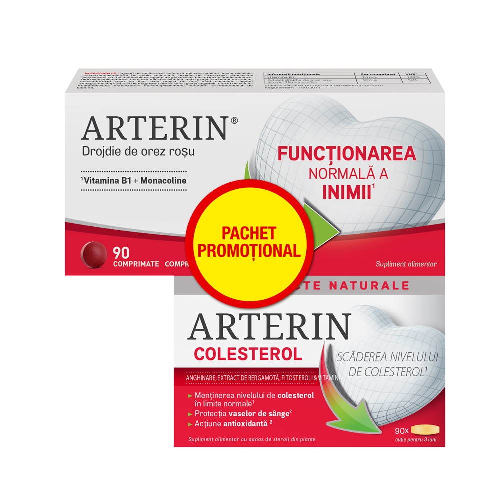 Pachet Arterin Colesterol, 90 comprimate+Arterin, 90 comprimate, Perrigo