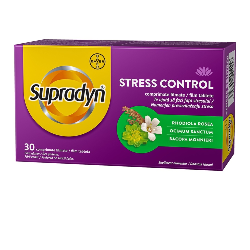 Supradyn Stress Control, 30 comprimate filmate, Bayer