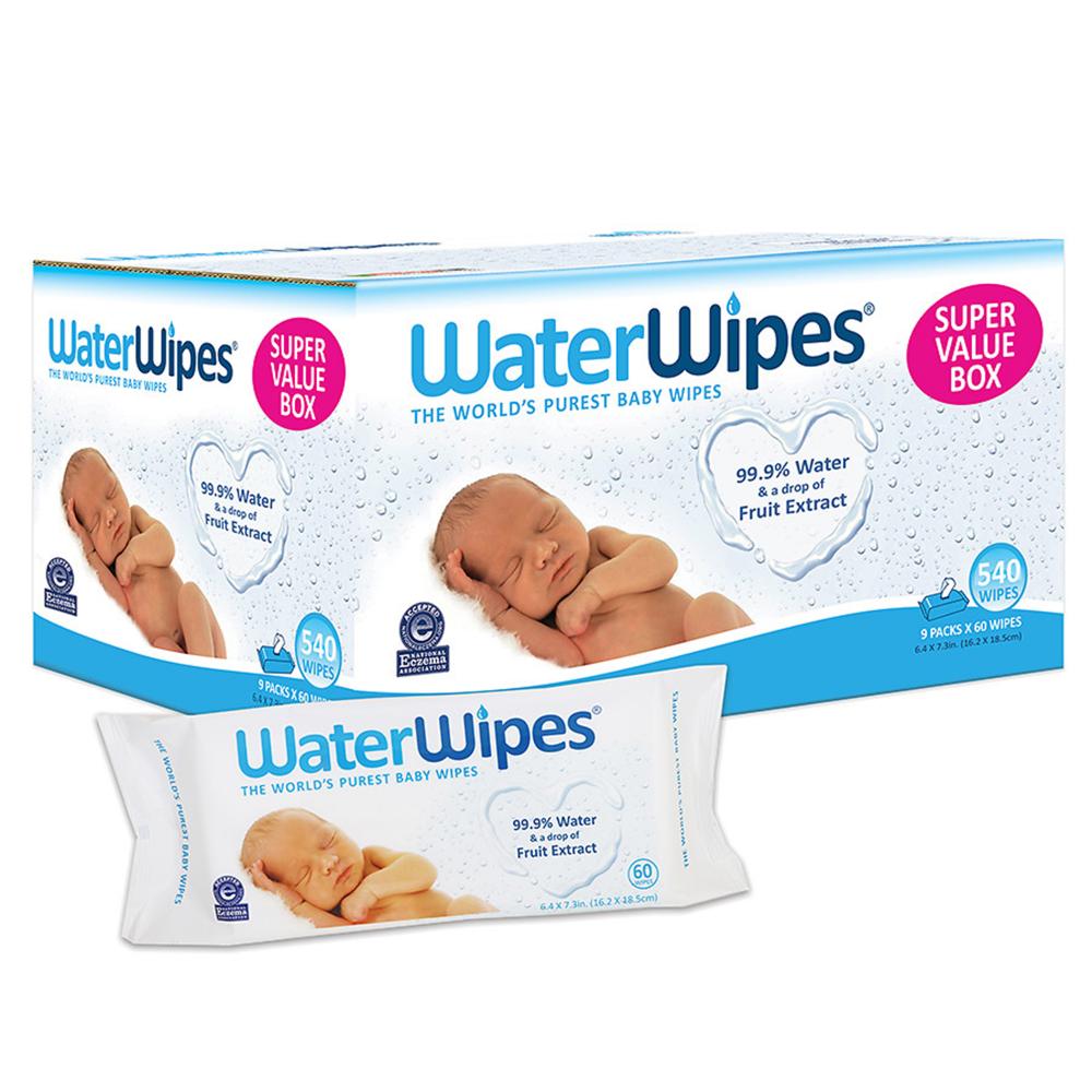 Servetele umede pentru bebelusi, 9 x 60 bucati, WaterWipes
