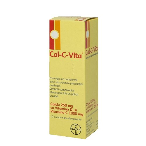 Cal-C-Vita, 10 comprimate efervescente, Bayer