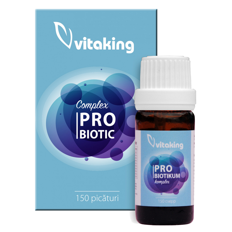 Complex Probiotic (10 tipuri de bacterii), 6 ml, Vitaking