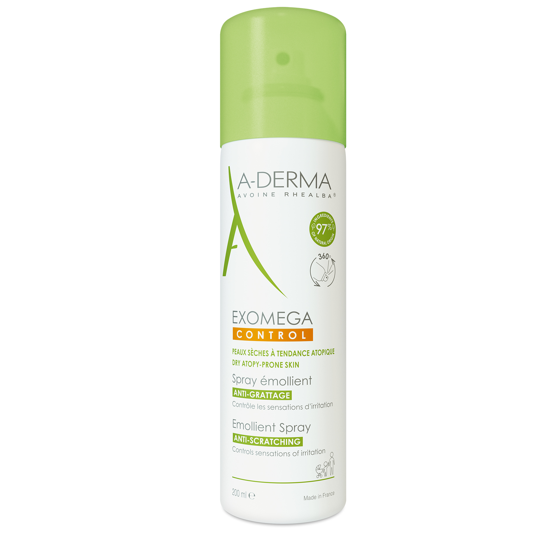 Spray emolient anti-prurit pentru piele uscata Exomega Control, 200 ml, A-Derma