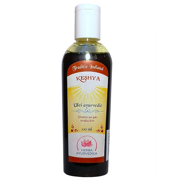 Ulei medicinal pentru ingrijirea parului Keshya, 100 ml, Herba Ayurvedica