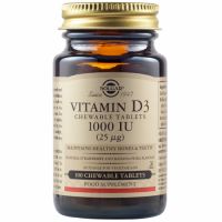 Vitamina D3 tableta masticabila 1000 UI, 100 tablete, Solgar