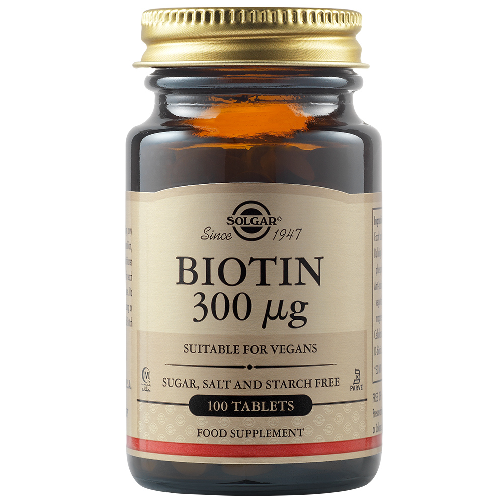 Biotina 300 mcg, 100 tablete, Solgar