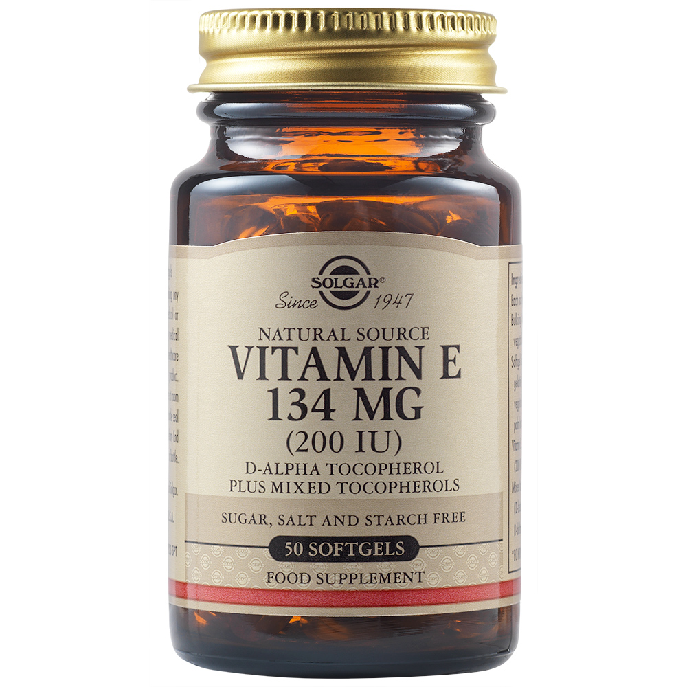 Vitamina E 134 mg 200 UI, 50 capsule, Solgar