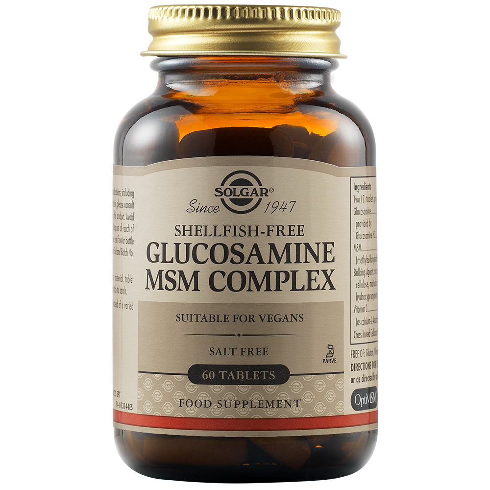 Hidroclorura de glucozamină mg, 60 tablete, Solgar : Farmacia Tei online