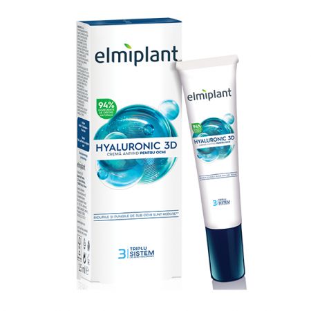 Crema antirid pentru ochi Hyaluronic 3D, 15 ml - Elmiplant